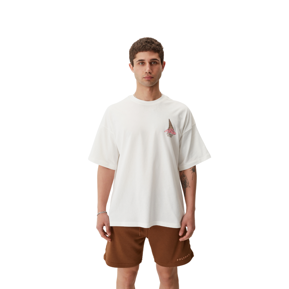 Polypop No Ordinary Summer Ecru Boxy Fit T-Shirt