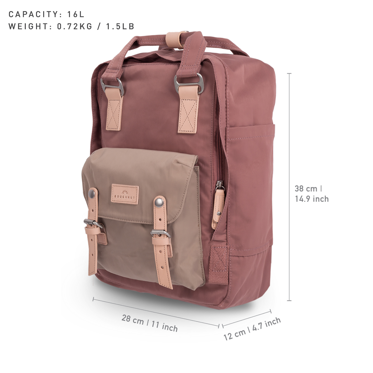 Doughnut Macaroon Classic Lavanta X Gül Unisex Sırt Çantası