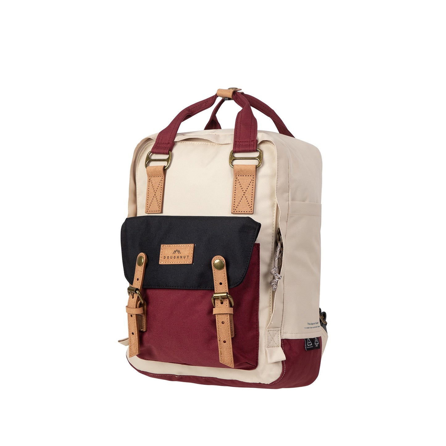 Doughnut Macaroon Reborn III Serisi Krem X Bordo Unisex Sırt Çantası