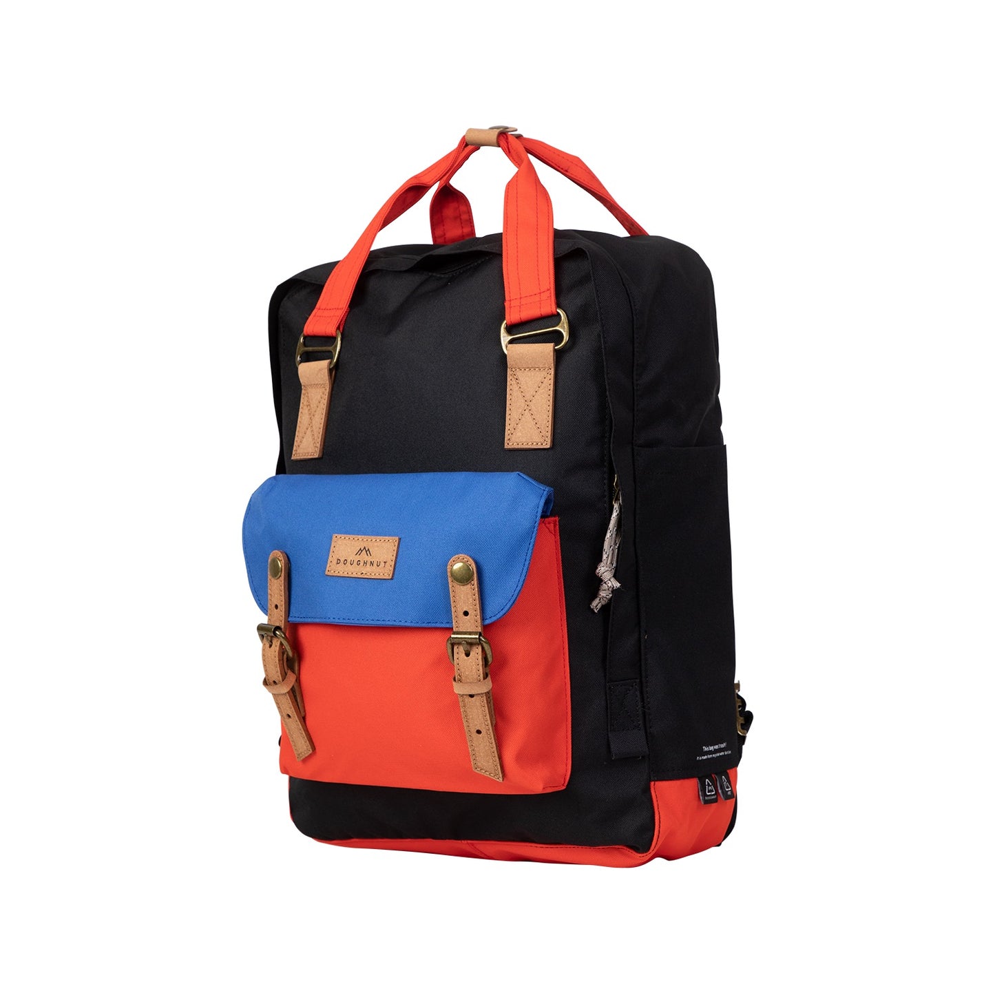 Doughnut Macaroon Large Reborn III Serisi Siyah X Turuncu Unisex Sırt Çantası