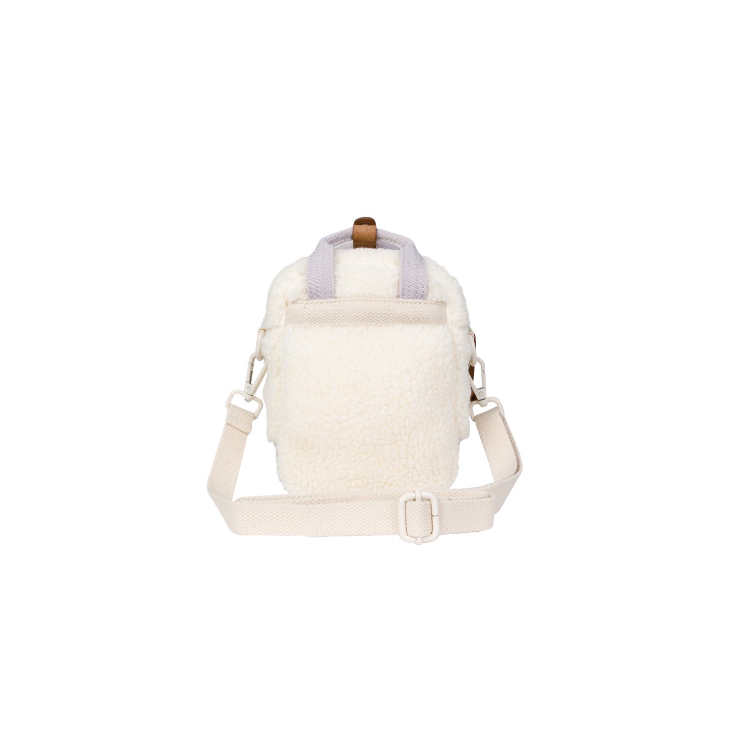 Doughnut Macaroon Tiny Fluffy Serisi Krem x Açık Mavi x Pudra Mor Unisex Omuz Çantası