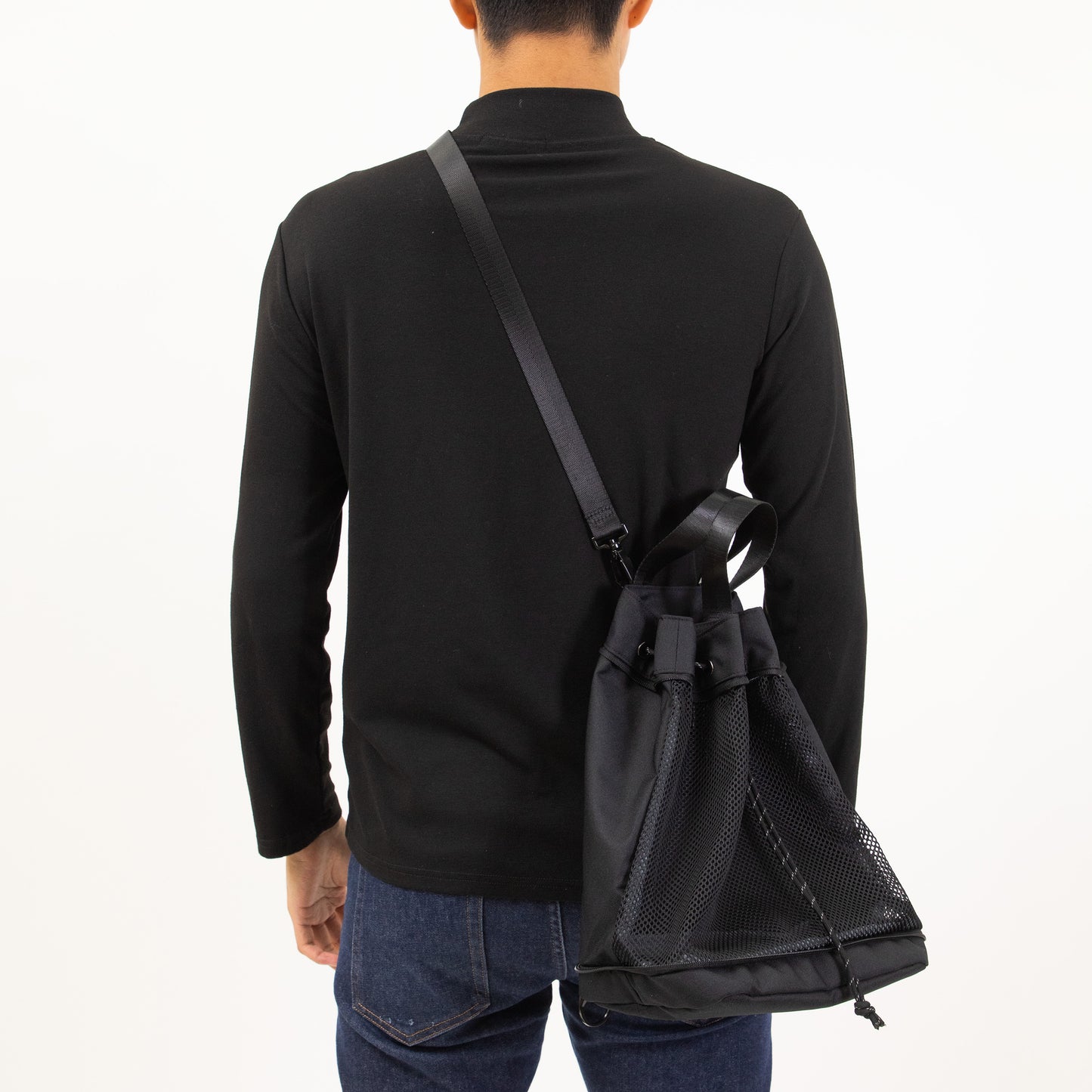 Doughnut Pyramid Nomad Serisi Siyah Unisex Omuz Çantası