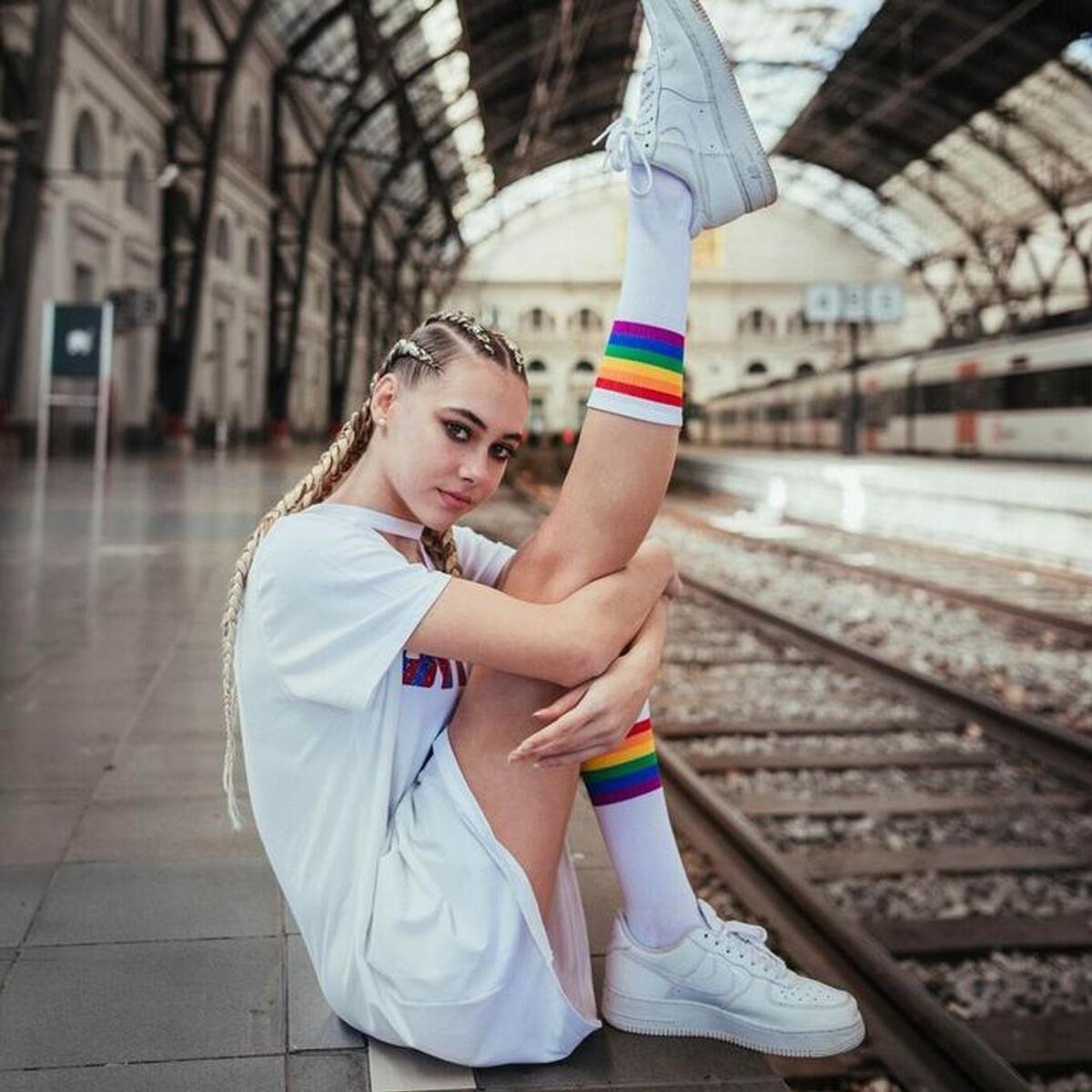 American Socks Rainbow Pride Mid High Unisex Çorap