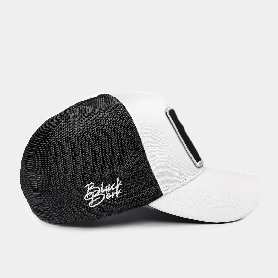 BlackBörk Beyaz-Siyah Trucker Şapka