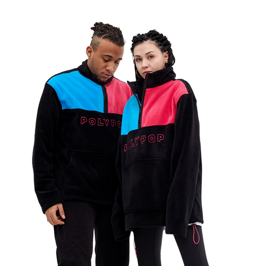 Polypop Mavi/Pembe/Siyah Unisex Polar