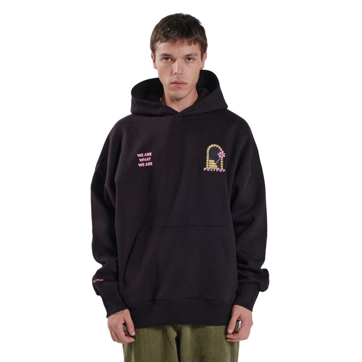 Polypop Stairway Siyah Unisex Hoodie