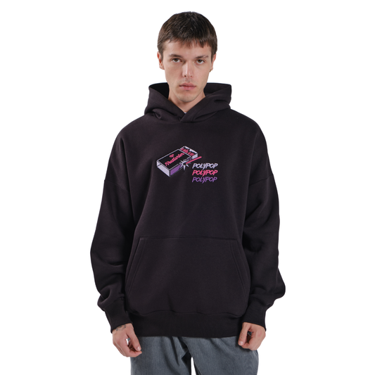 Polypop Firestarter Siyah Unisex Hoodie