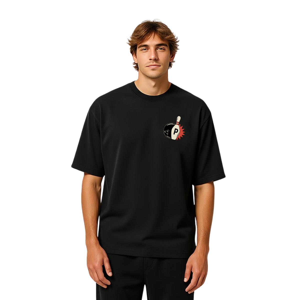 Polypop Fallen Dreams Boxy Fit Siyah T-Shirt