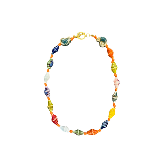 Sewgi.Art Hand Made Orta Renkli Deniz Esintisi Kolye 0004