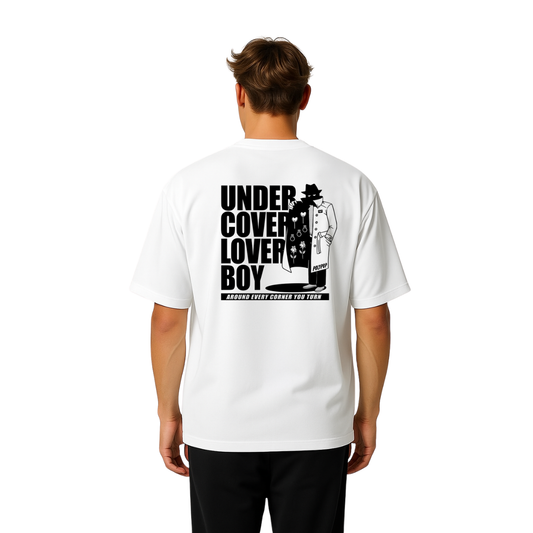 Polypop Undercover Lover Boy Boxy Fit Beyaz T-Shirt