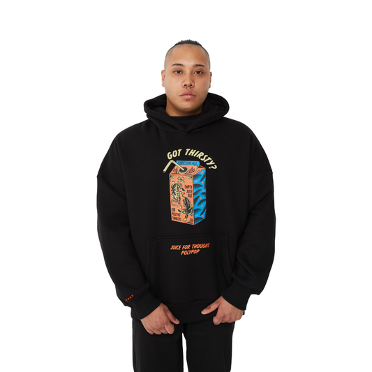 Polypop Juice Siyah Unisex Hoodie