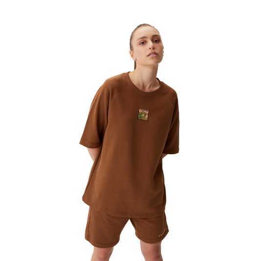 Polypop Kahve Oversize Heavy Unisex T-Shirt