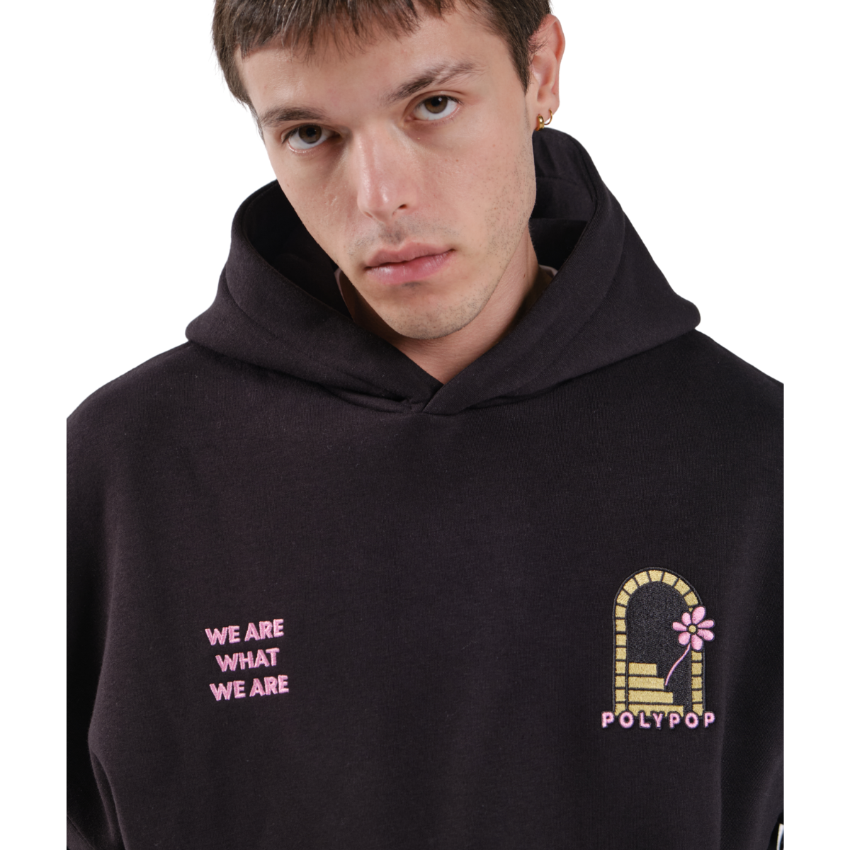 Polypop Stairway Siyah Unisex Hoodie
