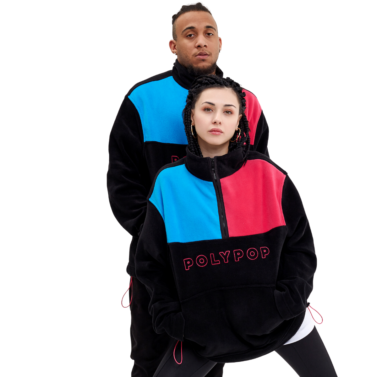 Polypop Mavi/Pembe/Siyah Unisex Polar
