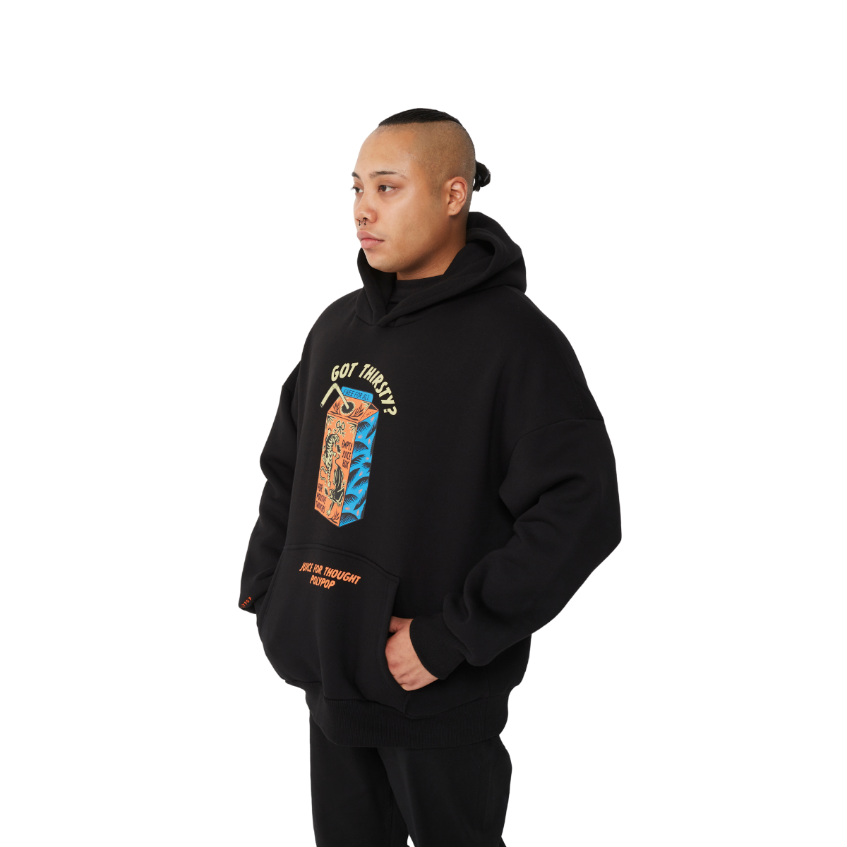 Polypop Juice Siyah Unisex Hoodie