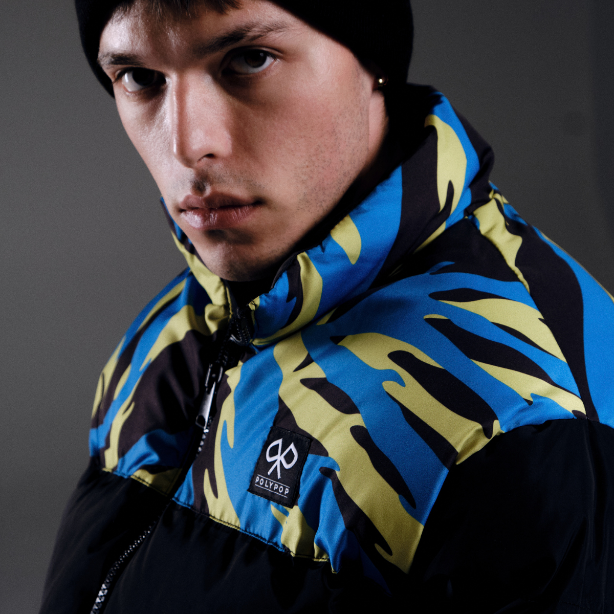 Polypop Tigra Puffer Mont Siyah Unisex