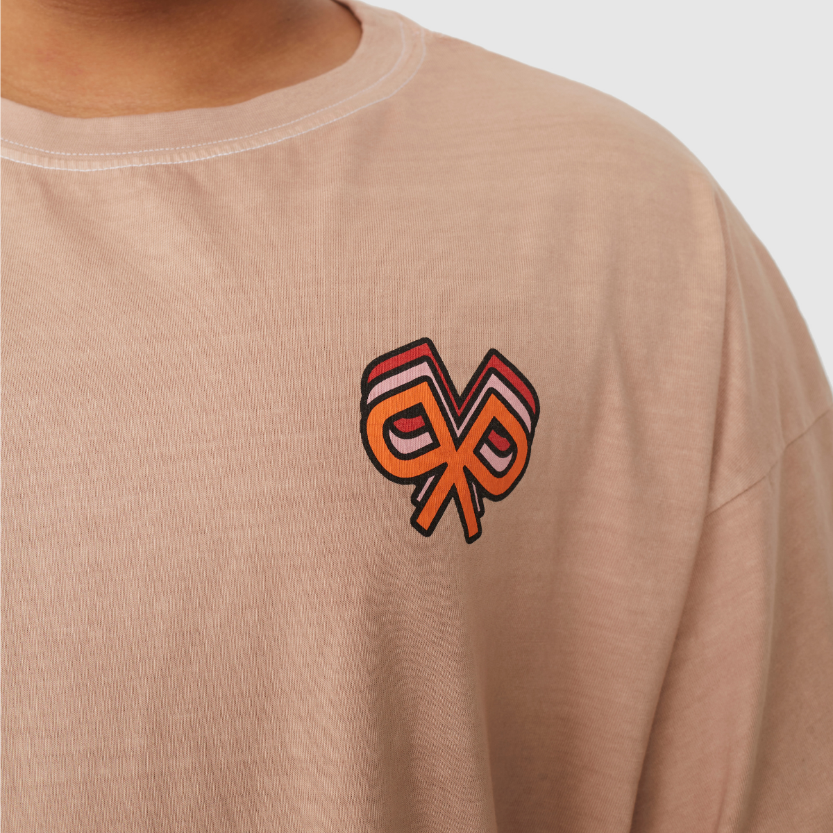 Polypop "Home" Pale Brown Boxy Fit T-Shirt