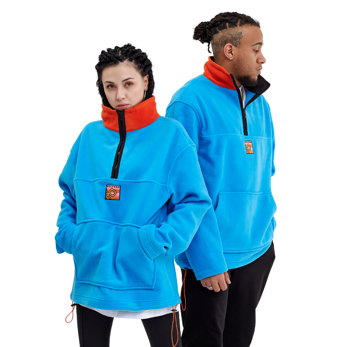 Polypop Mavi/Turuncu Unisex Polar