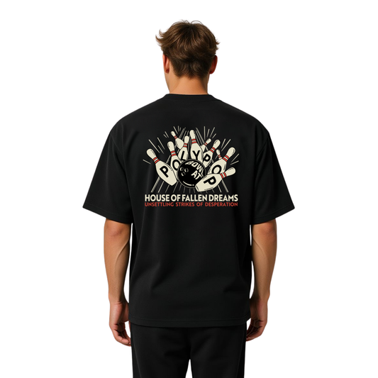 Polypop Fallen Dreams Boxy Fit Siyah T-Shirt