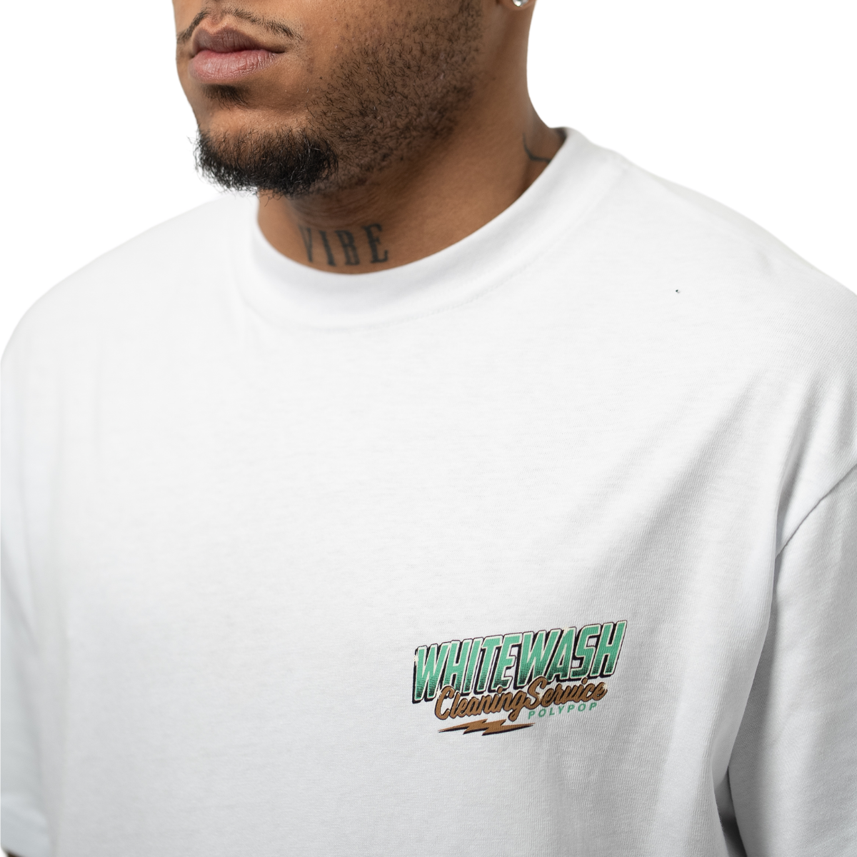 Polypop Whitewash Regular Fit Beyaz T-Shirt