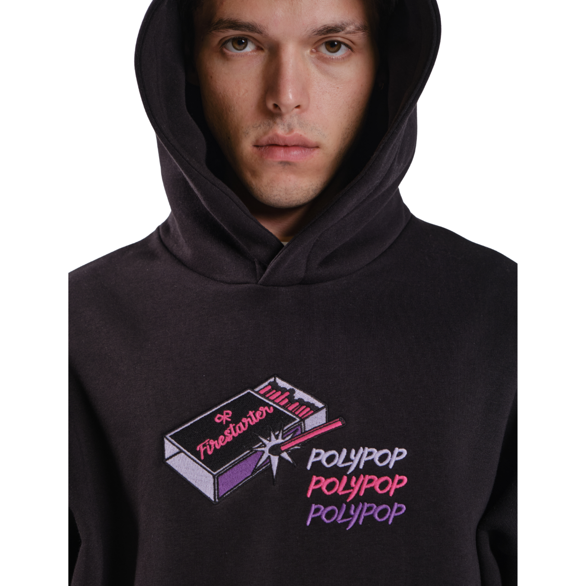 Polypop Firestarter Siyah Unisex Hoodie