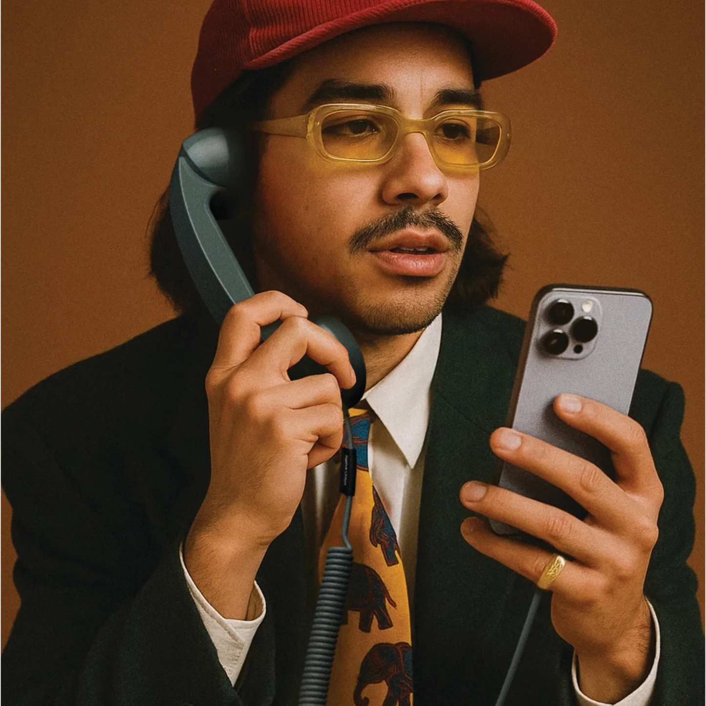 Native Union POP Phone Soğuk Yeşil I Retro Ahizeli