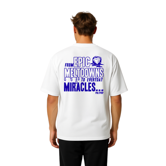 Polypop Meltdown Beyaz Unisex T-Shirt