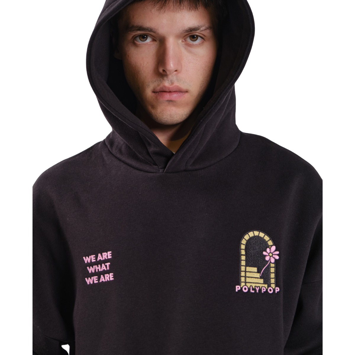 Polypop Stairway Siyah Unisex Hoodie