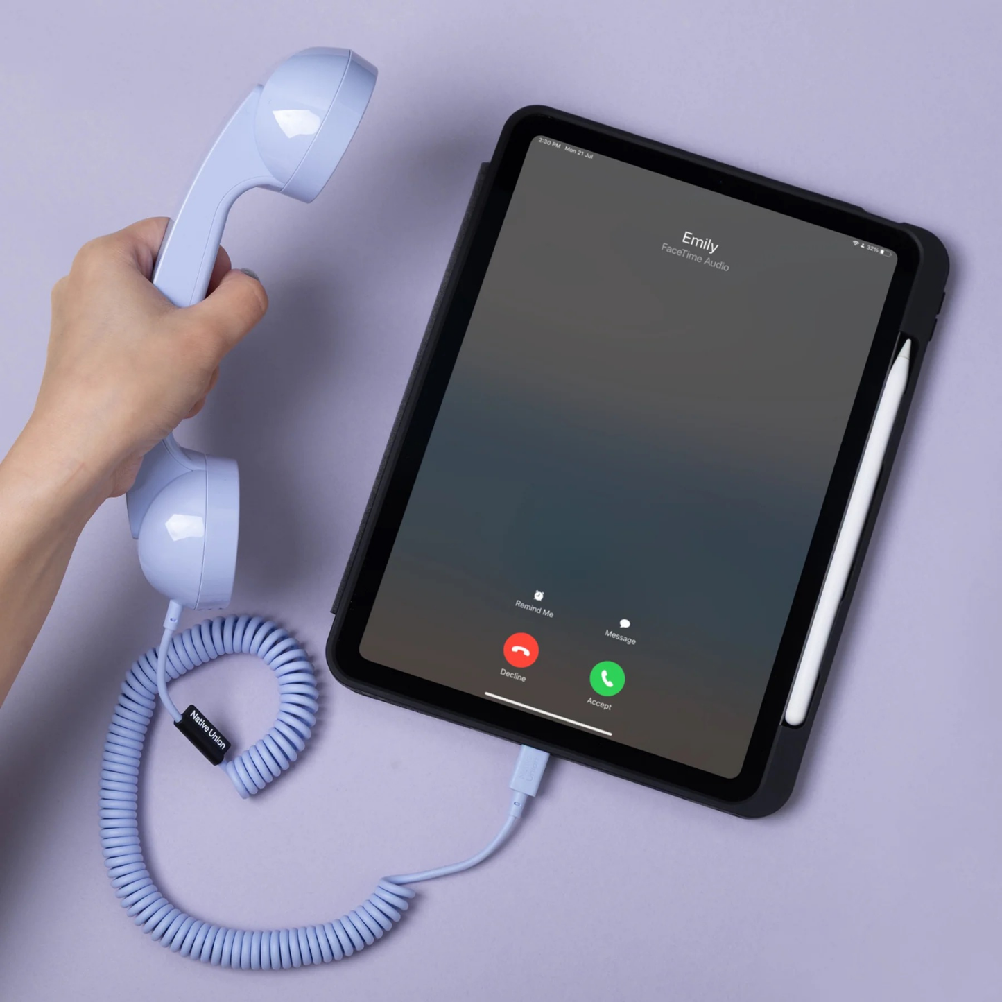 Native Union POP Phone Açık Mavi I Retro Ahizeli