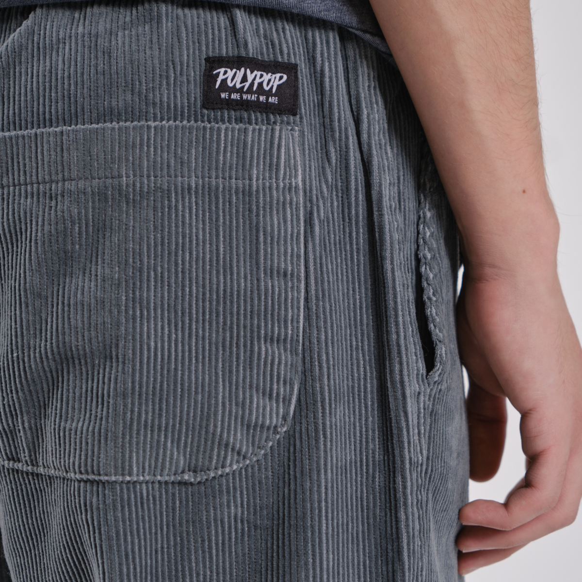 Polypop Gri Corduroy Unisex Pantolon