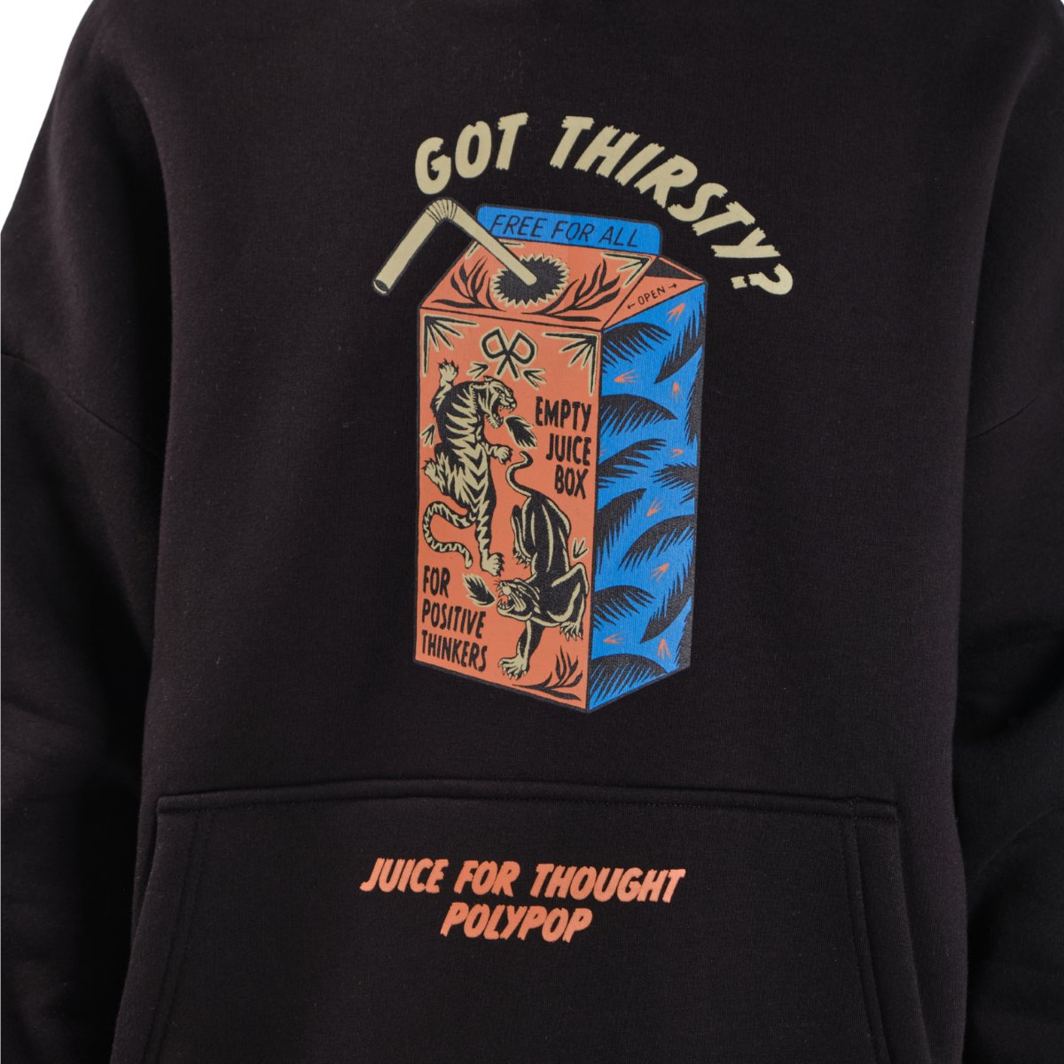 Polypop Juice Siyah Unisex Hoodie