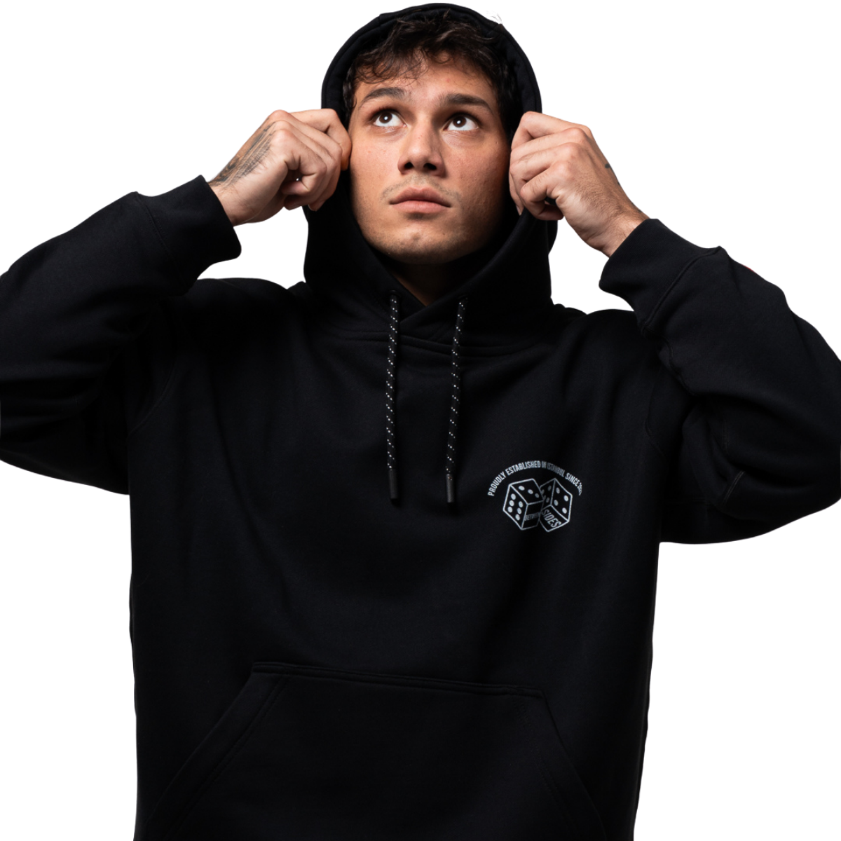 Between Sides GH-Dices Hoodie Siyah