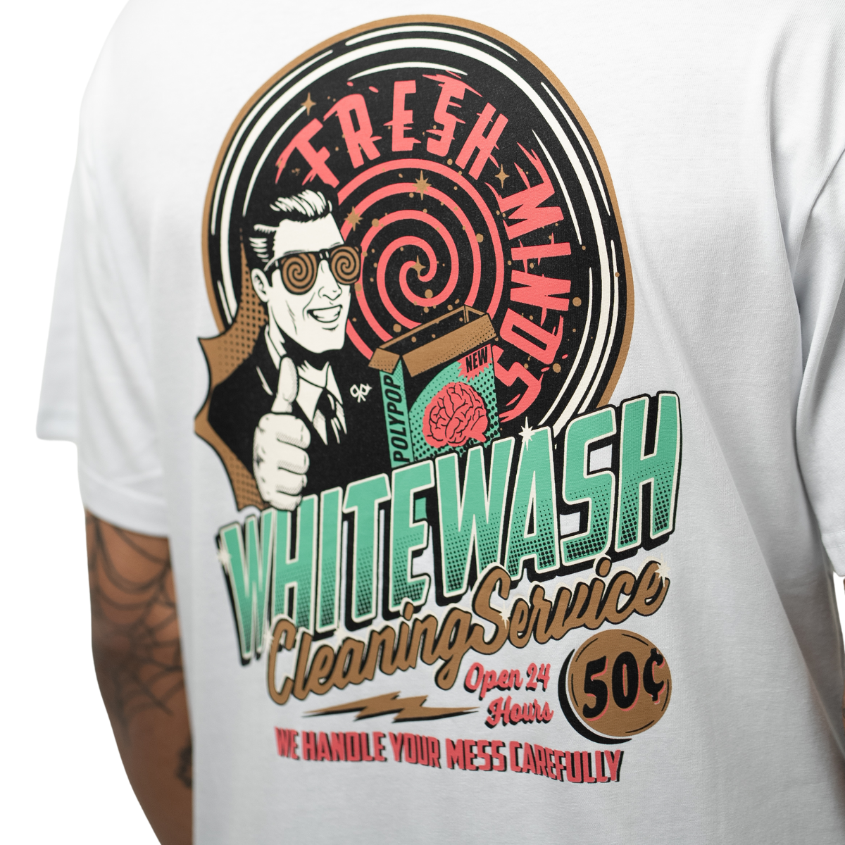 Polypop Whitewash Regular Fit Beyaz T-Shirt