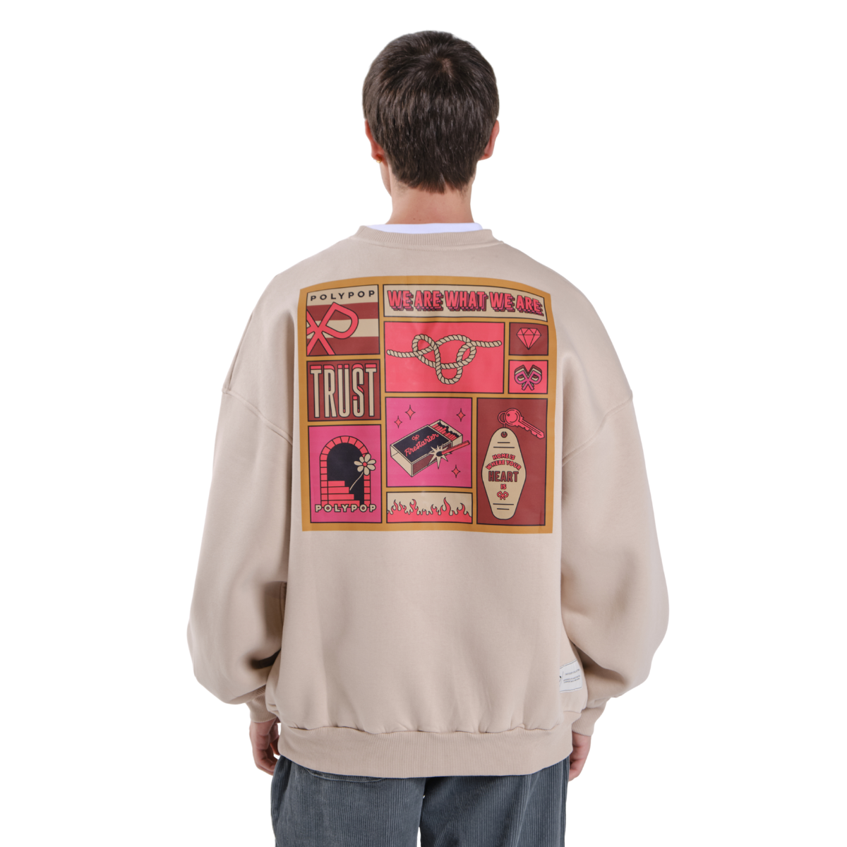 Polypop Home Bej Unisex Sweatshirt