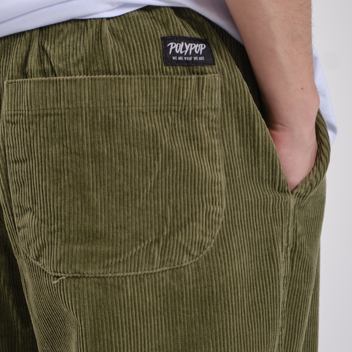 Polypop Yeşil Corduroy Unisex Pantolon
