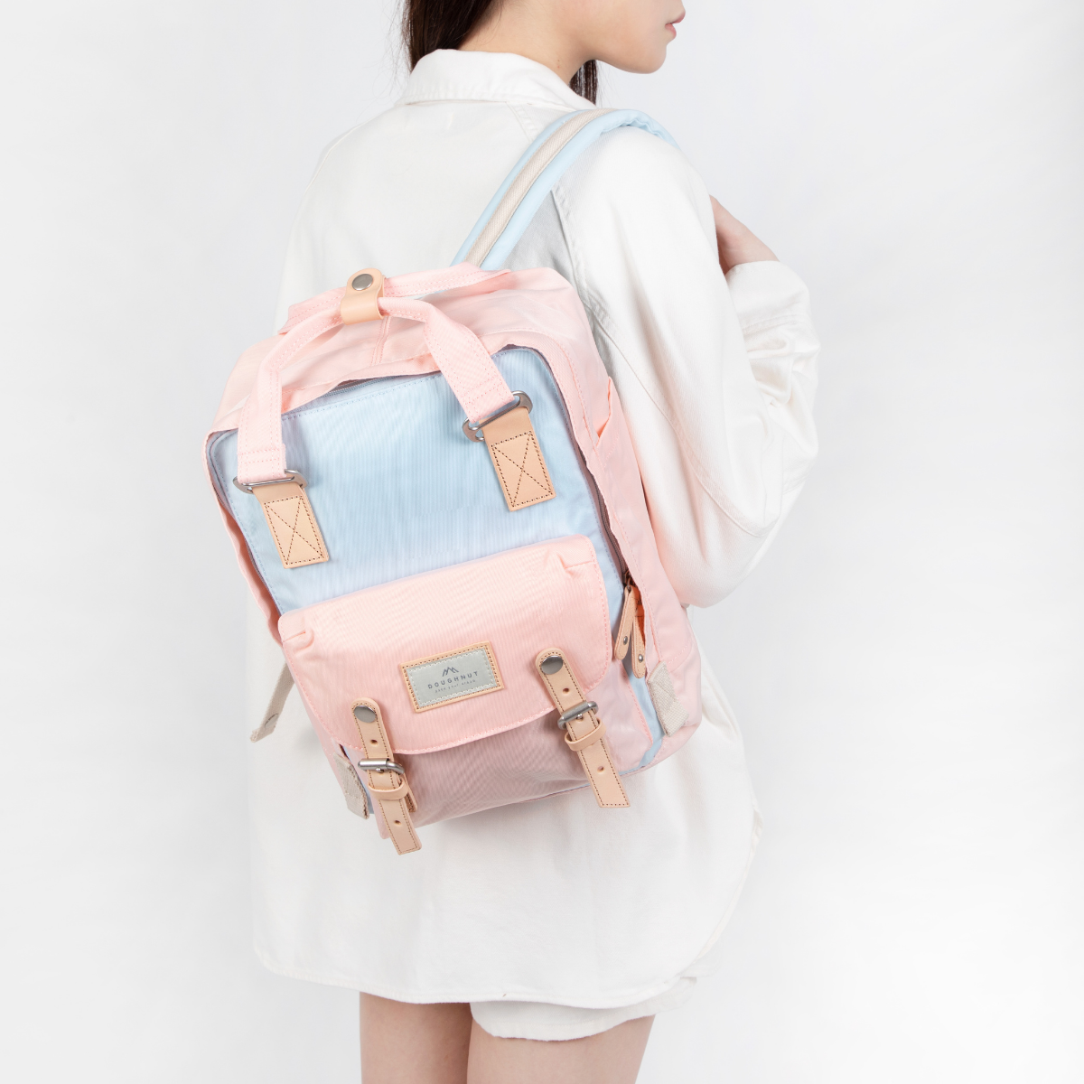 Doughnut Macaroon Classic Buz Mavi X Yavruağzı Unisex Sırt Çantası