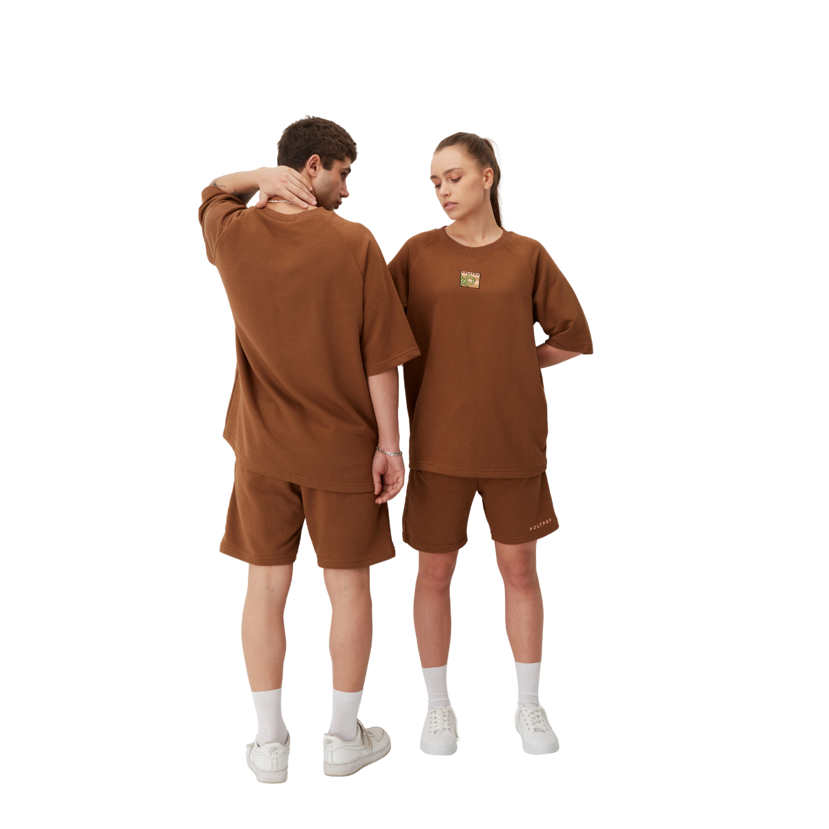 Polypop Kahve Oversize Heavy Unisex T-Shirt