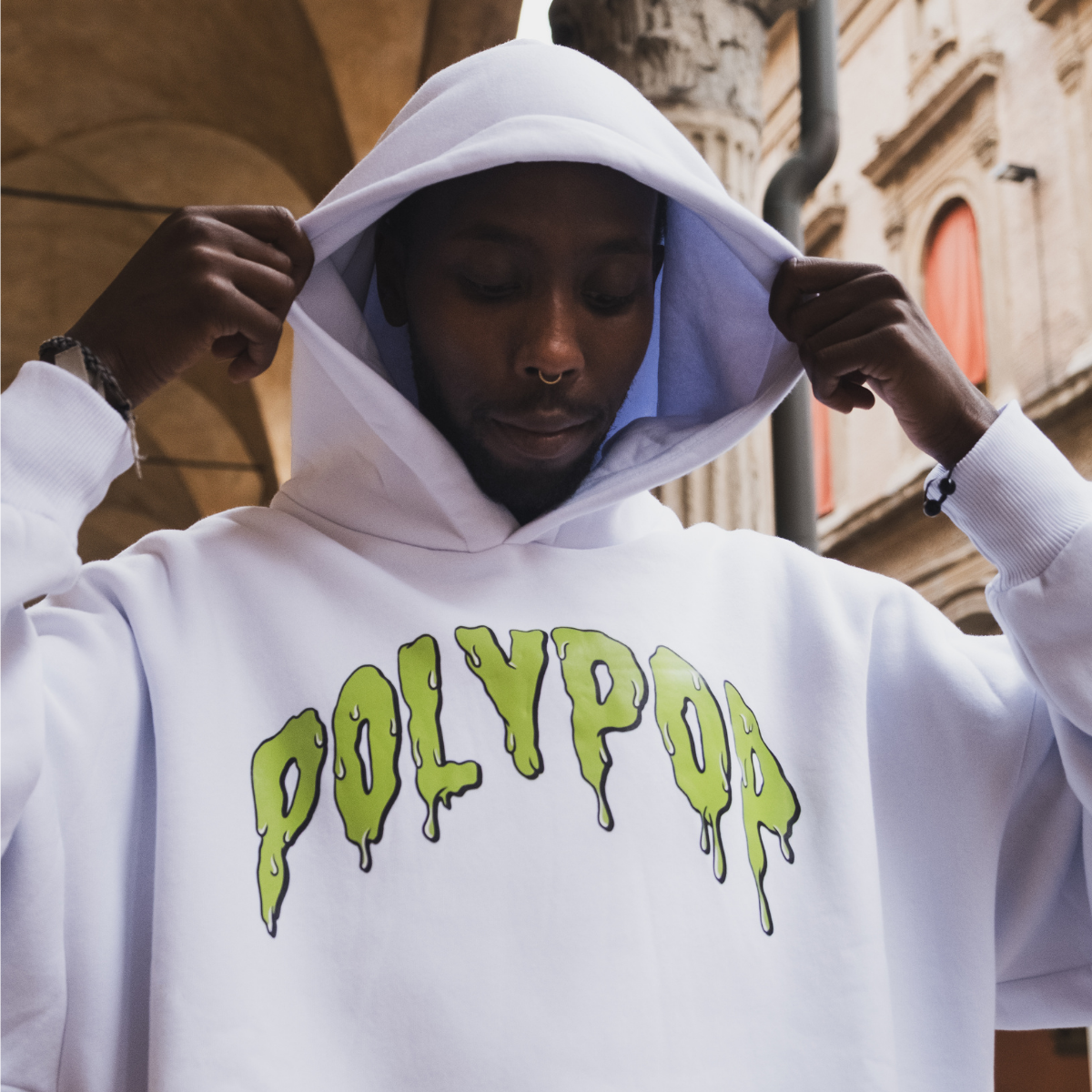 Polypop Beyaz Polypop Unisex Hoodie