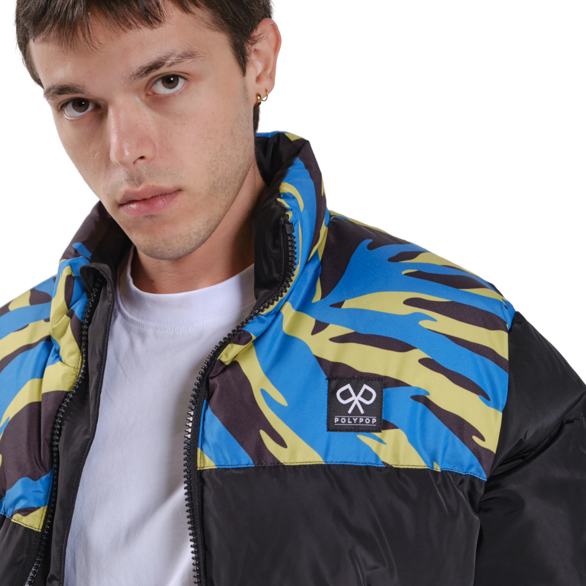 Polypop Tigra Puffer Mont Siyah Unisex