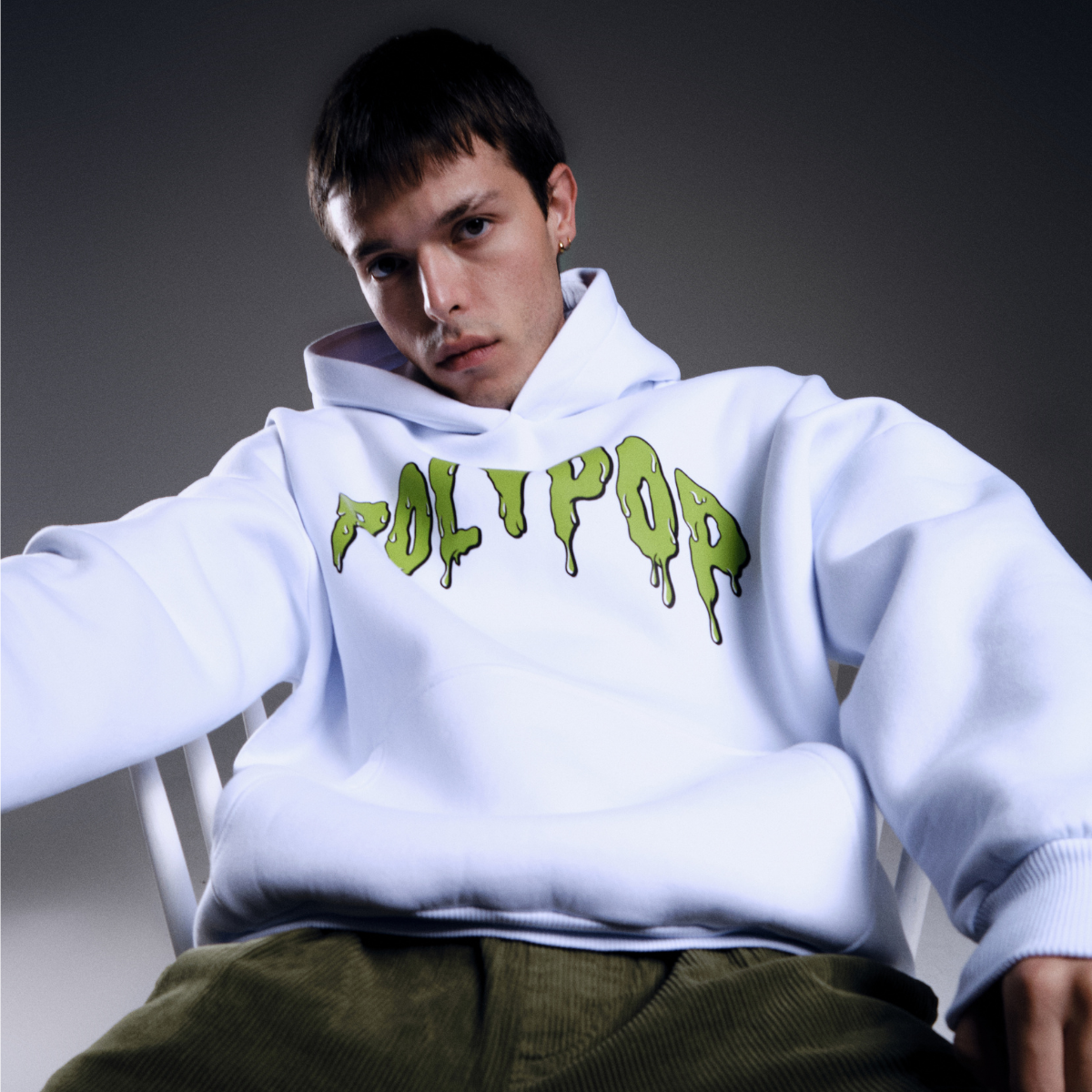 Polypop Beyaz Polypop Unisex Hoodie