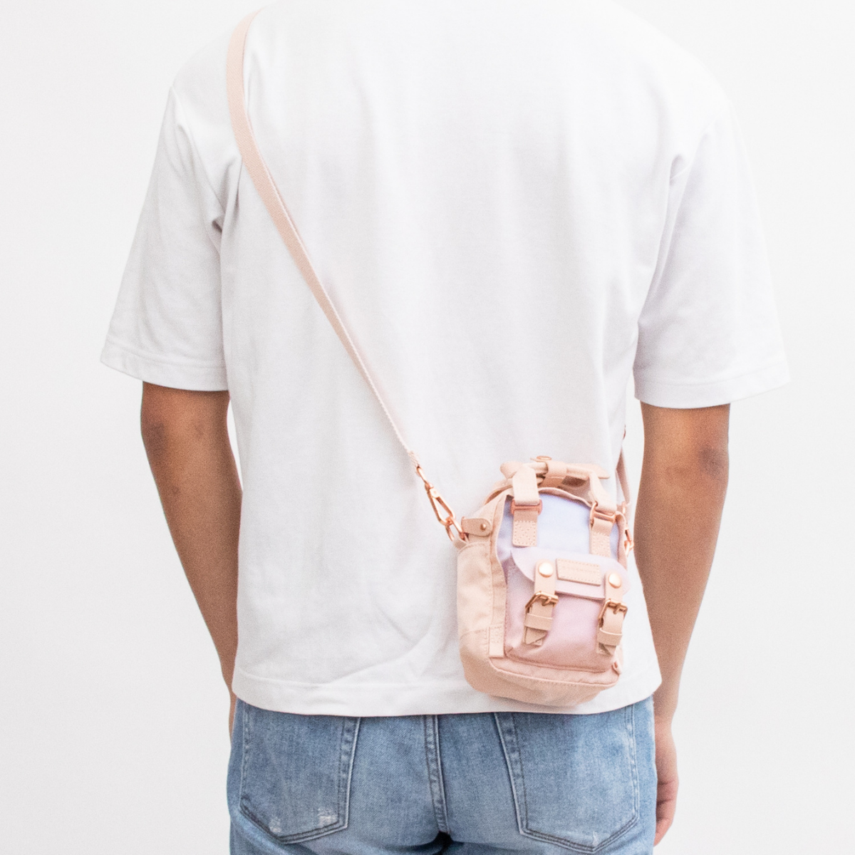 Doughnut Macaroon Tiny Sky X Ribbon Serisi Soft Sunrise Unisex Omuz Çantası