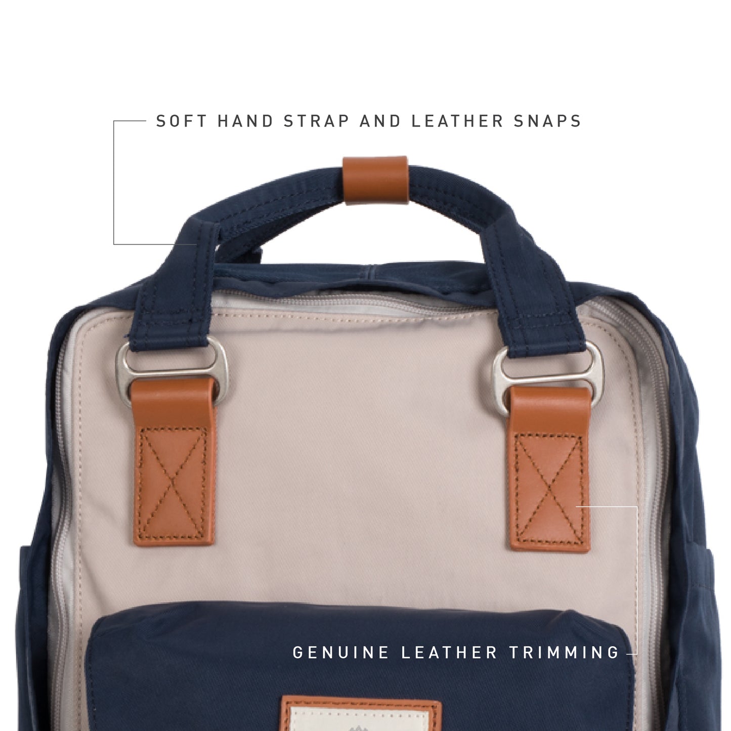 Doughnut Macaroon Ivory X Navy Unisex Sırt Çantası