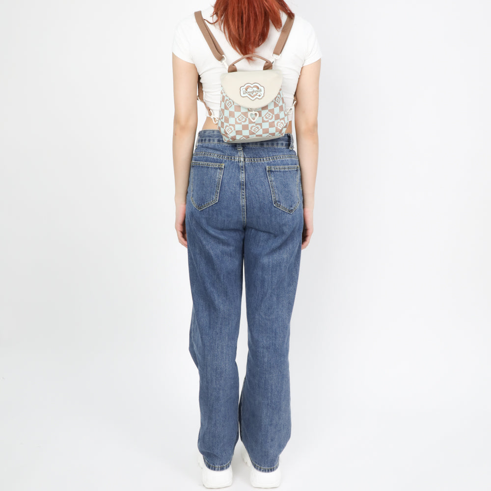 Doughnut Florence Kaleido Serisi Mushroom Checked Unisex Sırt Çantası