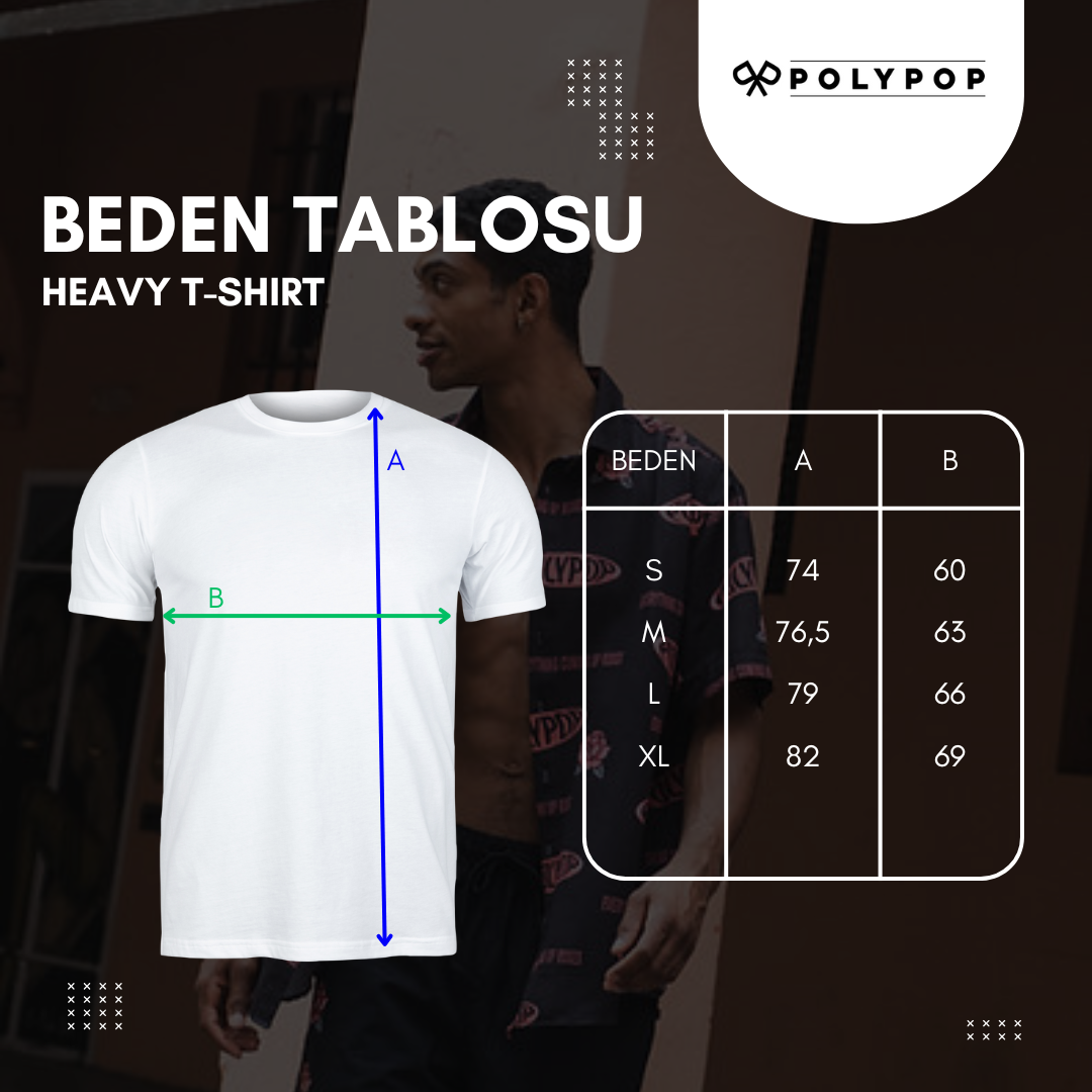 Polypop Kahve Oversize Heavy Unisex T-Shirt