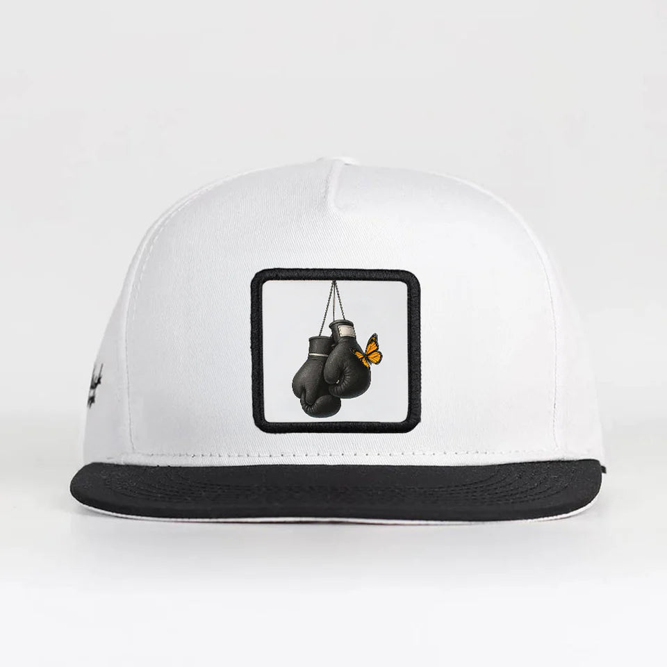 BlackBörk Siyah Siper Beyaz Hip Hop Şapka