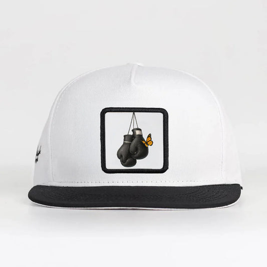 BlackBörk Siyah Siper Beyaz Hip Hop Şapka