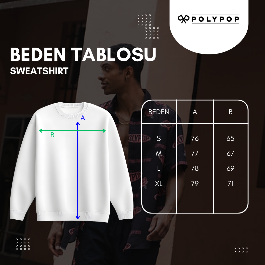 Polypop Fire Bej Unisex Sweatshirt